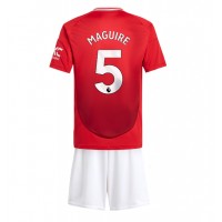 Dječji Nogometni Dres Manchester United Harry Maguire #5 Domaci 2024-25 Kratak Rukav (+ Kratke hlače)